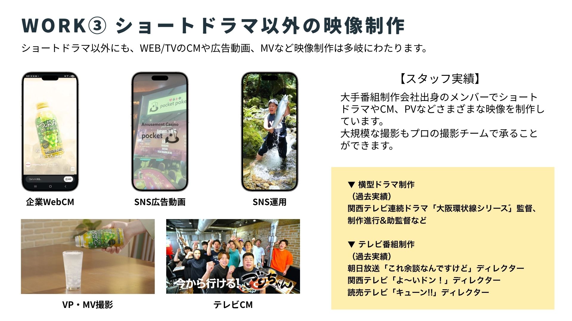 WORK3 ショートドラマ以外の映像制作